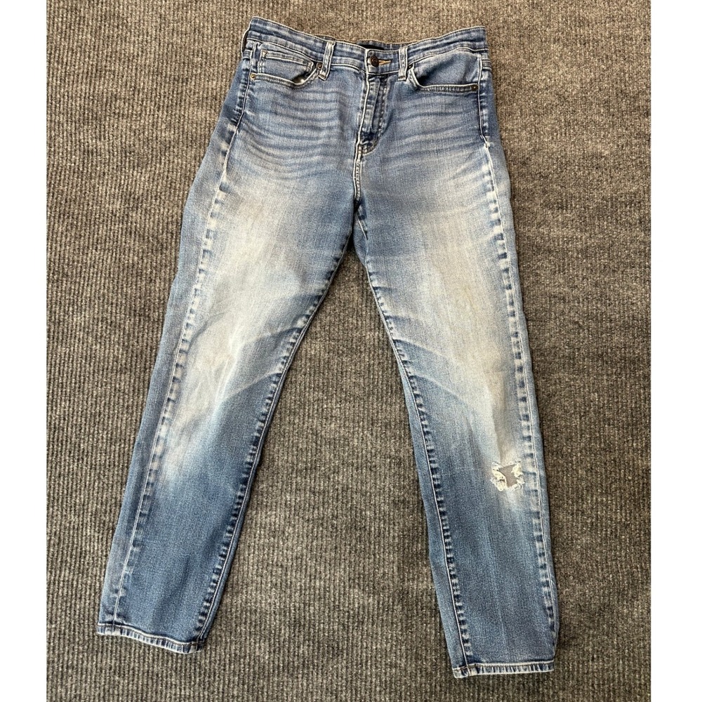 Uniqlo Slim Fit Jeans Size 9 Blue Distressed Denim